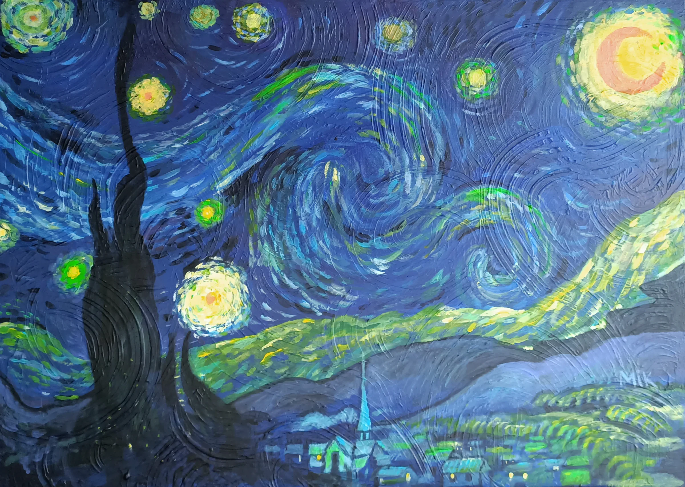 Abstrait Van Gogh — œuvre de Mikel Richard